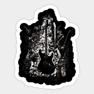 Guitar Collage Sticker